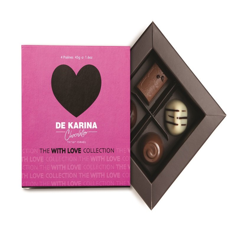 פרלינים בעבודת יד 4 With Love ורוד