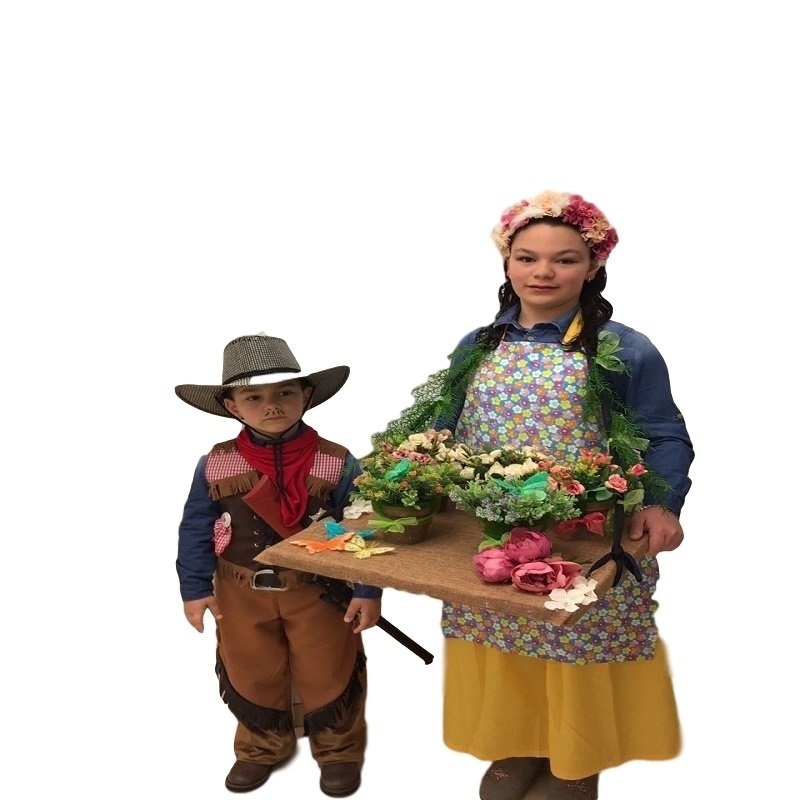 שושניתוש תחפושת של מוכרת פרחים