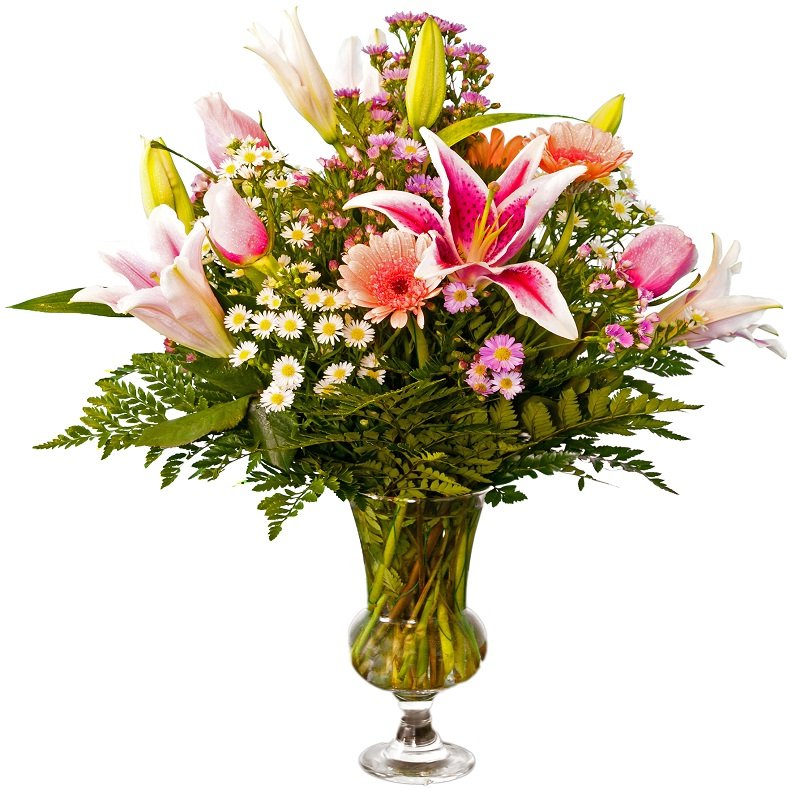 זר פרחים כוכב רומנטי