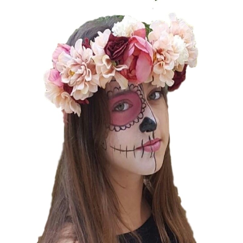 שושניתוש זר לראש פרחים מלאכותיים