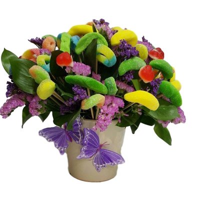 זר מתוק מעוצב בכלי