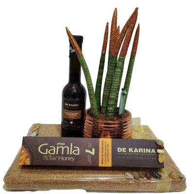 מארז שי עציץ ושוקולד